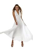 Hollywood Star Fashion Women's Marilyn Monroe Long Chiffon Pleated Halter Maxi