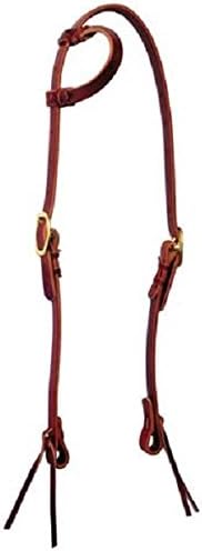 Fabtron Leather One-Ear Hand Tied Headstall Chestnut