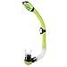 Snorkel Mask Set - KIDS Snorkeling Gear - Double Lens Diving Mask & Snorkel w/ Dry Top, Lower Purge Valve, Perfect for Diving, Snorkeling, Swimming -Ivation,Green