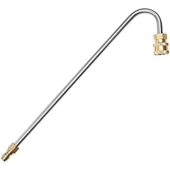 STYDDI Pressure Power Washer Gutter Rod Cleaner Wand Attachment, High Pressure Washer Gutter Rod for Lance/Wand, 4000 PSI, 13 Inch, 1/4 Inch Quick Connect
