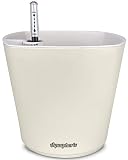 Aquaphoric Self Watering Planter (7") + Fiber Soil = Foolproof Indoor Garden. Decorative Planter Pot for House Plants, Flowers, Herbs, Violets, Succulents. Easy Looks Great. (Ivory Matte/Ivory Insert)
