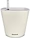 Window Garden Aquaphoric Self Watering Planter (7”) + Fiber Soil = Foolproof Indoor Garden. Decorative Planter Pot for House Plants, Flowers, Herbs, Violets, Succulents-Easy (Ivory Matte/Ivory Insert)