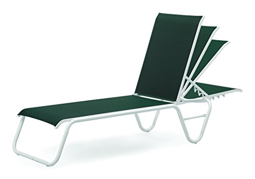Telescope Casual SET01601 Gardenella Chaise Set, White, F.Green Outdoor, Forest Green