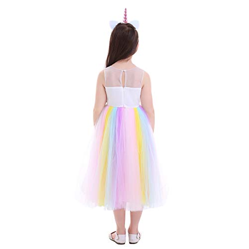 image for IMEKIS Toddler Baby Girl's Party Birthday Princess Unicorn Rainbow Dre