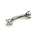Stainless Steel Barbell Style Colored CZ Eyebrow Piercing Ring