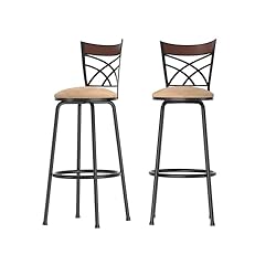 VECELO Barstools, Adjustable Counter Stools, Steel