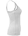 BEKDO Womens Basic Strappy Cutout Spaghetti Strap Solid Cami Tank Top-S-White