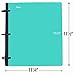 Five Star Flex Hybrid NoteBinder, 1-1/2 Inch Binder with Tabs, Notebook and 3 Ring Binder All-in-One, Teal (38681)