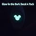 ShopEmilyG Magic Band Decal | Glow in the Dark Mouse Head Decal 4 Pack | Made in the USA