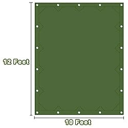 CARTMAN Finished Size 10x12 Feet Canvas Tarp with