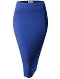 SJSP Solid Jersey Banding Midi Skirt ROYAL,M