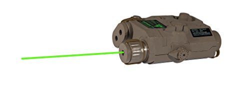 Lancer Tactical Airsoft Battery Case with green laser PEQ LA-5 - Fits most rails - CA-760TGL