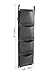 Prudance 4 Pockets Vertical Hanging Wall Garden Planter Grow Bags, Wall Mount Planter Grow Pockets for Flowers,Vegetables,Patio Wall Decor,Black, Large