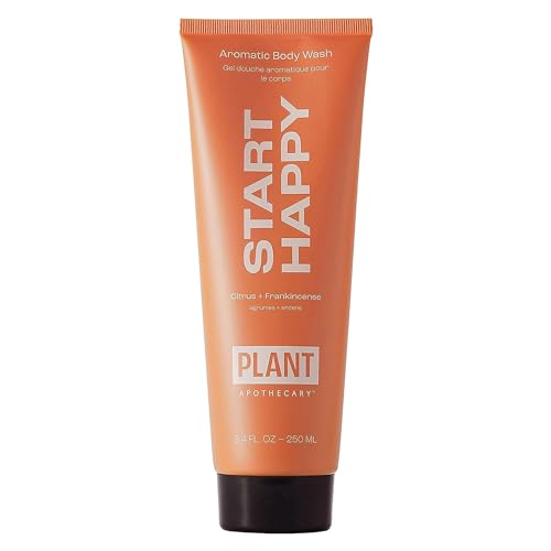 Plant Apothecary Start Happy Natural Moisturizing Body Wash - Citrus Aromatherapy Body Wash for Women and Men with Bergamot and Vitamin C - 8.4 fl oz