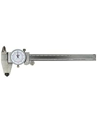 Anytime Tools   Calibre con dial de 6 pulgadas 150 mm, lectura dual, escala métrica SAE estándar, pulgadas, mm.