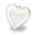 KEIVA 100mm Clear Plastic Acrylic Fillable Hearts Shape Ball Craft Ornament- Pack of 10 (Heart Size 100mm)