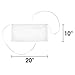 DALIX Waist Aprons Commercial Restaurant Home Bib Spun Poly Cotton Kitchen (3 Pockets) in White