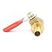 uxcell Ball Valve Water Fuel Line Shut-off Valve, 8mm Hose Barb to 8mm Hose Barb, Hose Pipe Tube Fittings, 180 Degree Operation Handle, Brass Valve, Pack of 3