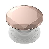 PopSockets PopGrip: Swappable Grip for Phones & Tablets - Metallic Diamond Rose Gold