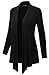 URBAN K Women's Short, Long, & 3/4 Sleeve Open Front Drape Hem Lightweight Cardigan Regular & Plus Size