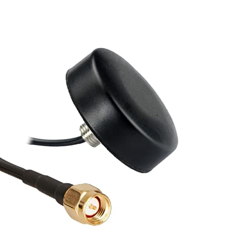 UniteCom High Gain GPS GLONASS GALILEO Puck Outdoor Antenna Navigation Vehicle Car Truck Boat Caravan Camper Van Satnav 3 Meter Cable External Aerial Waterproof Outdoor (SMA Connector)