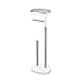 Joseph Joseph 70518 EasyStore Butler Toilet Paper Holder Stand and Spare Roll Storage with Shelf and Drawer, Stainless Steel, 1 EA