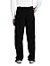 Grey's Anatomy Signature Men's Big 0203 6 Pocket Zip Fly Drawstring Scrub Pant, Black, Large