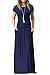 irene inevent Women's Short Sleeve Maxi Dress with Pockets Plain Loose Swing Casual Floor Length Long Dresses