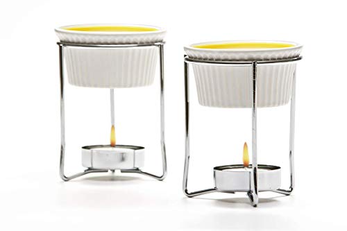 image for Prepworks by Progressive Ceramic Butter Warmer Set, Fondue Warmer, 2 T