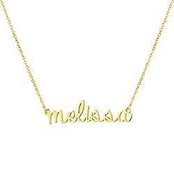 Awegift Personalized Name Necklace 18K Gold Plated