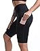 DILANNI Women High Waist Yoga Shorts Side Pocket Tummy Control Workout Running Athletic Short Pants