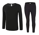 Bienzoe Boy’s High Tech Fiber Polypropylene Thermals Long Johns Tops & Pants Set