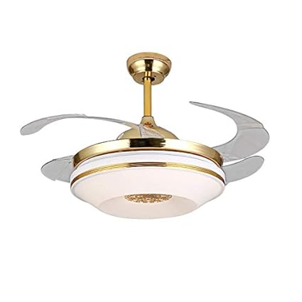 Senhome Modern Fan Chandelier With Remote Three Light Colors
