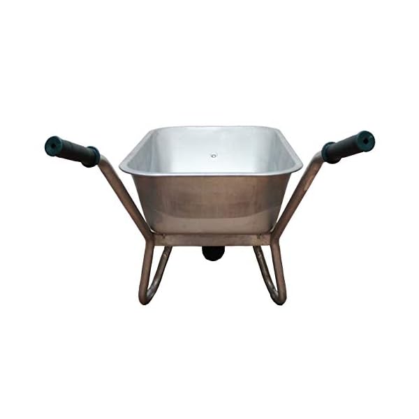 TrutzHolm® Schubkarre 250 kg 100 Liter Stahllwanne 4 Lagen Luftbereifung auf Stahlfelge – Bild 3