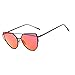 Good Bag Women's Oversized Metal Frame Colored Lens Uv400 Protection Sunglasses