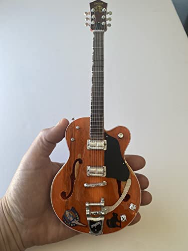 Brian Setzer Mini Guitar Nashville Orange Dice Hollow Body Mini Guitar Replica Collectible
