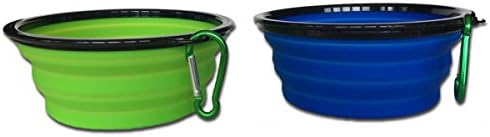 Silicone Collapsible Dog Bowl, BPA Free, Portable Travel Bowl, 2 Pack (Small or Large)