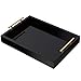 Scratch-Resistant Decorative Serving and Vanity Tray for Food, Drinks, Household Items and More - Pearl Black