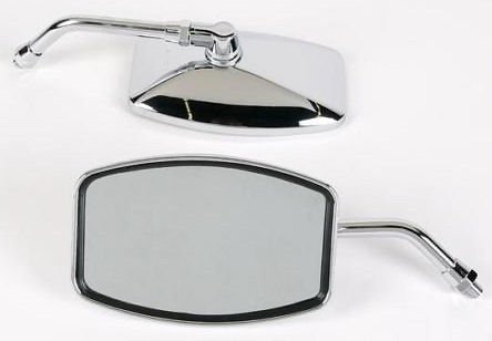 Emgo Universal "Big One" Motorcycle Mirrors - Honda, Suzuki, Kawasaki