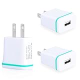 Wall Charger, MaxMall 3-Pack 1.0AMP USB Travel Wall Charger Adapter for iPhone 6 Plus, 6s Plus, 5s, iPad, Tablet, Samsung Galaxy S6 Edge, Note 5, HTC, LG Sony and More Devices