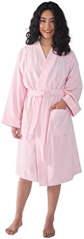 Women's Short Kimono Lightweight Bathrobe Turkish Cotton Terry Cloth Robe