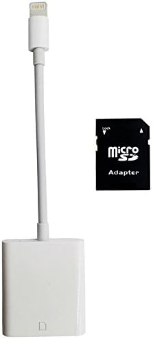 HEDGO Trail &amp; Game Camera Viewer Lightning to SD Card Camera Reader for iPhone 5/5s/6/6s/6 Plus/7/Plus/iPad Mini/Air/Pro with Free Micro SD Card Adaptor (IOS)