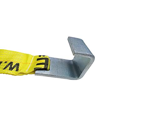 Mega Cargo Control 4 inch Roll On/Roll Off Container Winch Strap w/Flat Hook | 4" x 5' Cargo Winch Tie Down | for Cargo Securement, Construction, Hauling | WLL: 5,400 lbs. (10-Pack) - Image 3