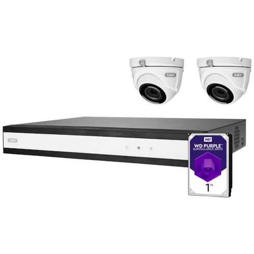 ABUS Kit completo di videosorveglianza con videoregistratore ibrido e 2 telecamere Mini Dome analogiche