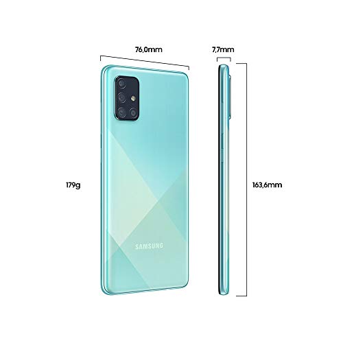 Samsung-Galaxy-A71-Smartphone-de-67-FHD-4G-Dual-SIM-6-GB-RAM-128-GB-ROM-Cmara-Trasera-640-MP-120-MP-UW-50-MP-Macro-5-MP-Cmara-Frontal-32-MP-Color-Azul-Versin-Espaola
