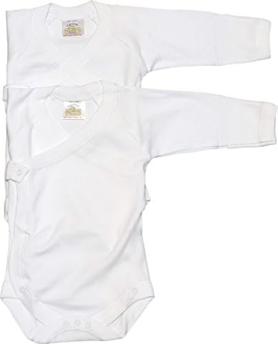CARLINO 2-Pack Side Snap Kimono Long Sleeve Bodysuits - Extra Soft