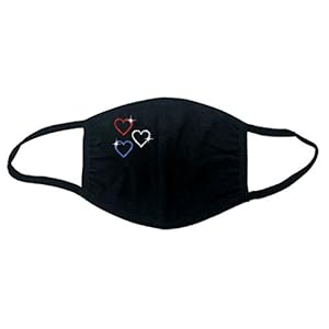 OSTELY Women Cloth Face Cover, Fashion Sparkly Drill Crystal Washable Breathable Windproof Mouth Bandana Earloop Headbands Outdoor Sport Festivals Party