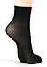 ililily 5 pairs 20D Sheer ankle high tights hosiery socks (tights-011-3),Black,One Size