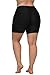 ALove Women Boyleg Swim Bottom Shorts Plus Size High Waist Swimsuit Bottom Black 3X