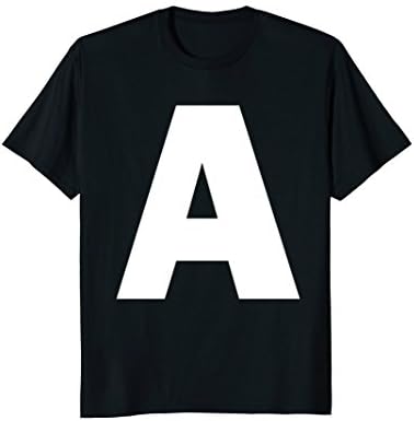 Letter Shirts by CAM1Letter A Shirt Alphabet Monogram Initial T-shirt T-ShirtOEKO-TEX STANDARD 100